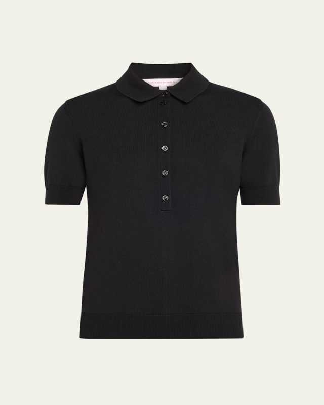 Short-Sleeve Silk-Blend Polo Shirt